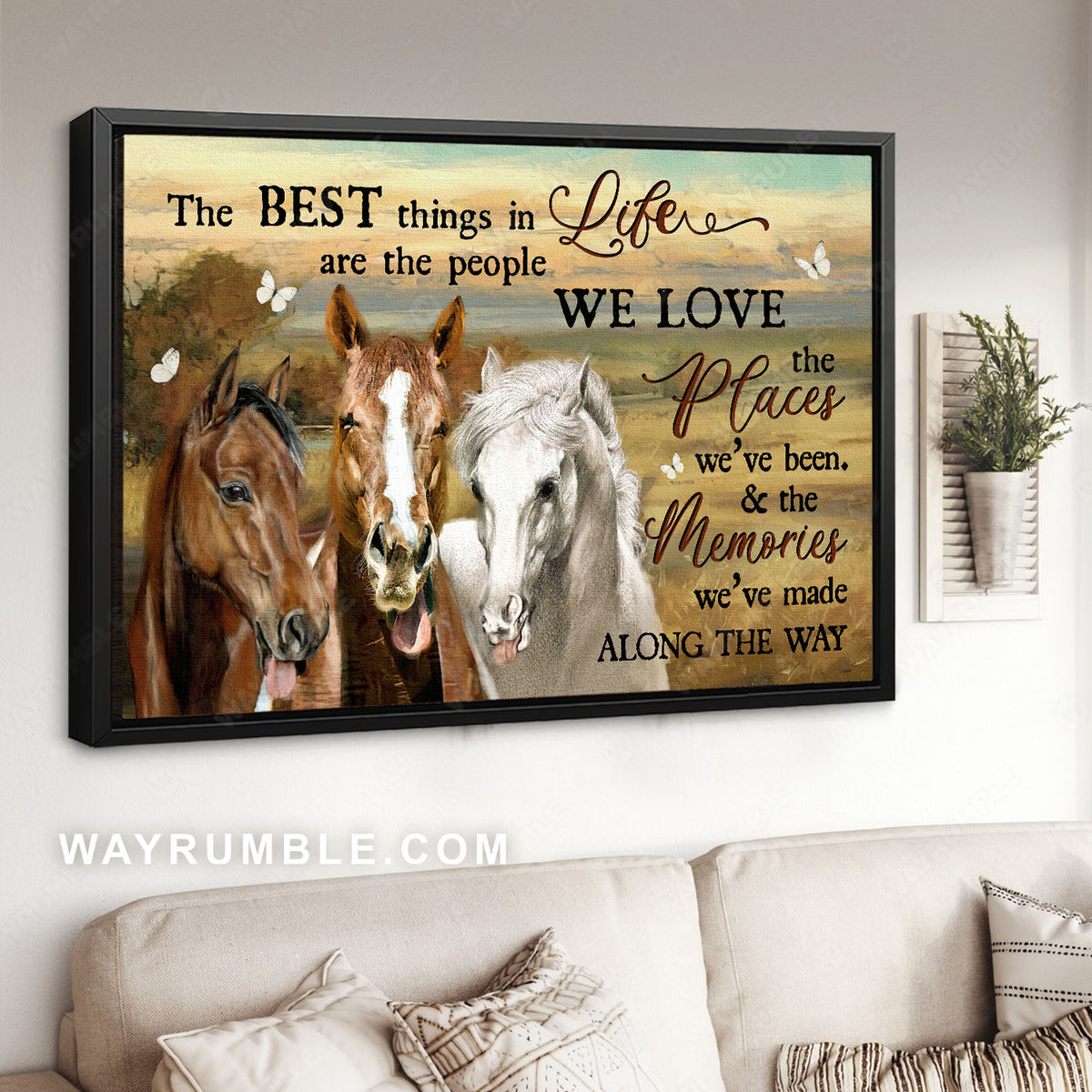 Happy horses, Farm animal, Farm field, The best things in life - Jesus Landscape Canvas Prints, Christian Wall Art