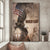 Statue of Liberty, Eagle, US Flag, One nation under God - Jesus Portrait Canvas Prints, Wall Art