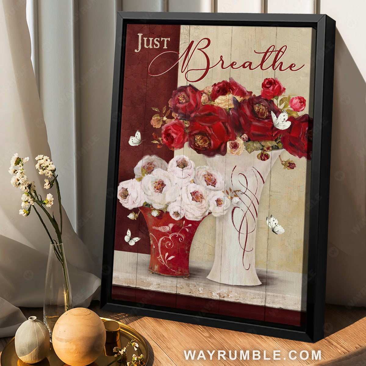  White camellia flower, Red camellia, Flower vases, Just breathe - Jesus Portrait Canvas Prints, Christian Wall Art