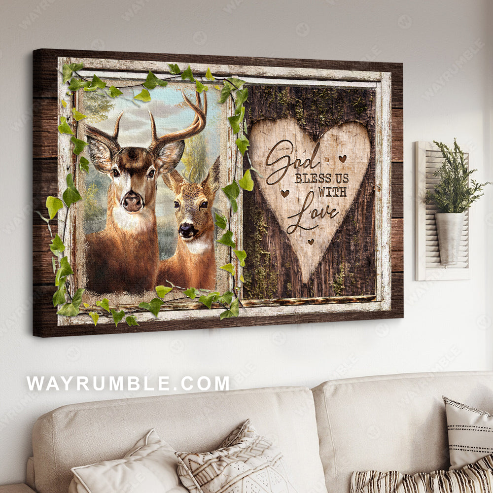 Rustic deer online wall art