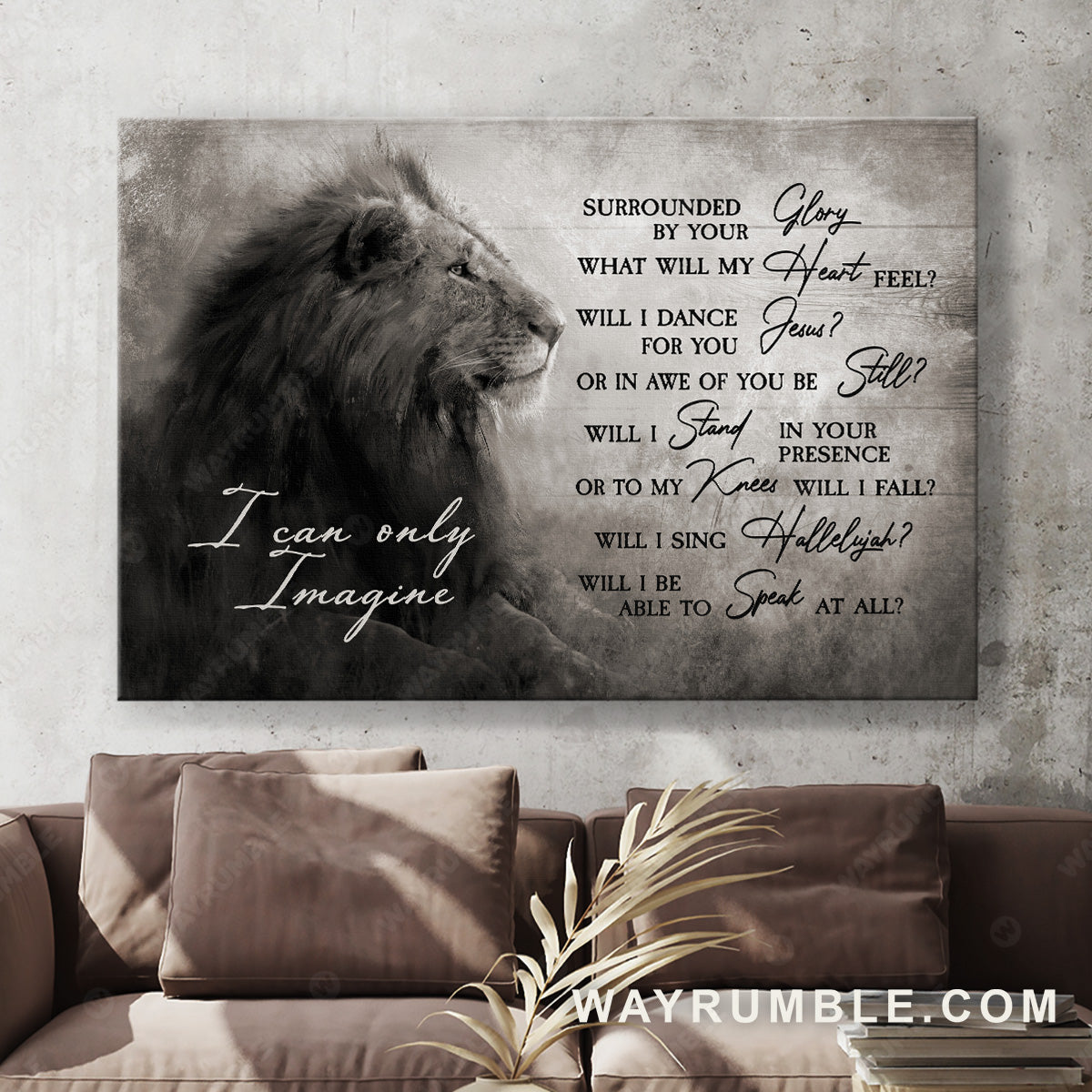 The Lion of Judah, Black and white picture, I can only imagine - Jesus  Landscape Canvas Prints, Christian Wall Art