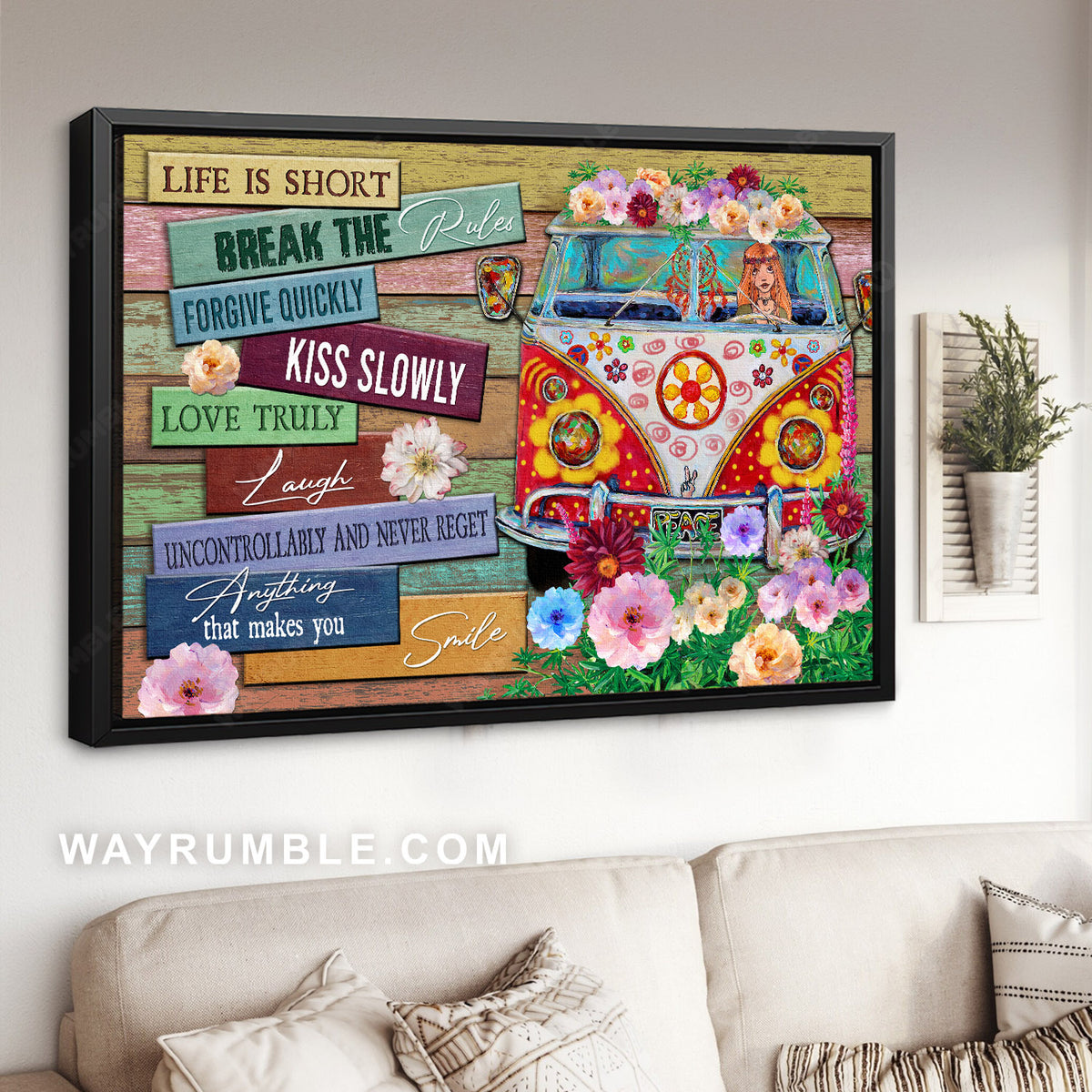 Hippie best sale wall art