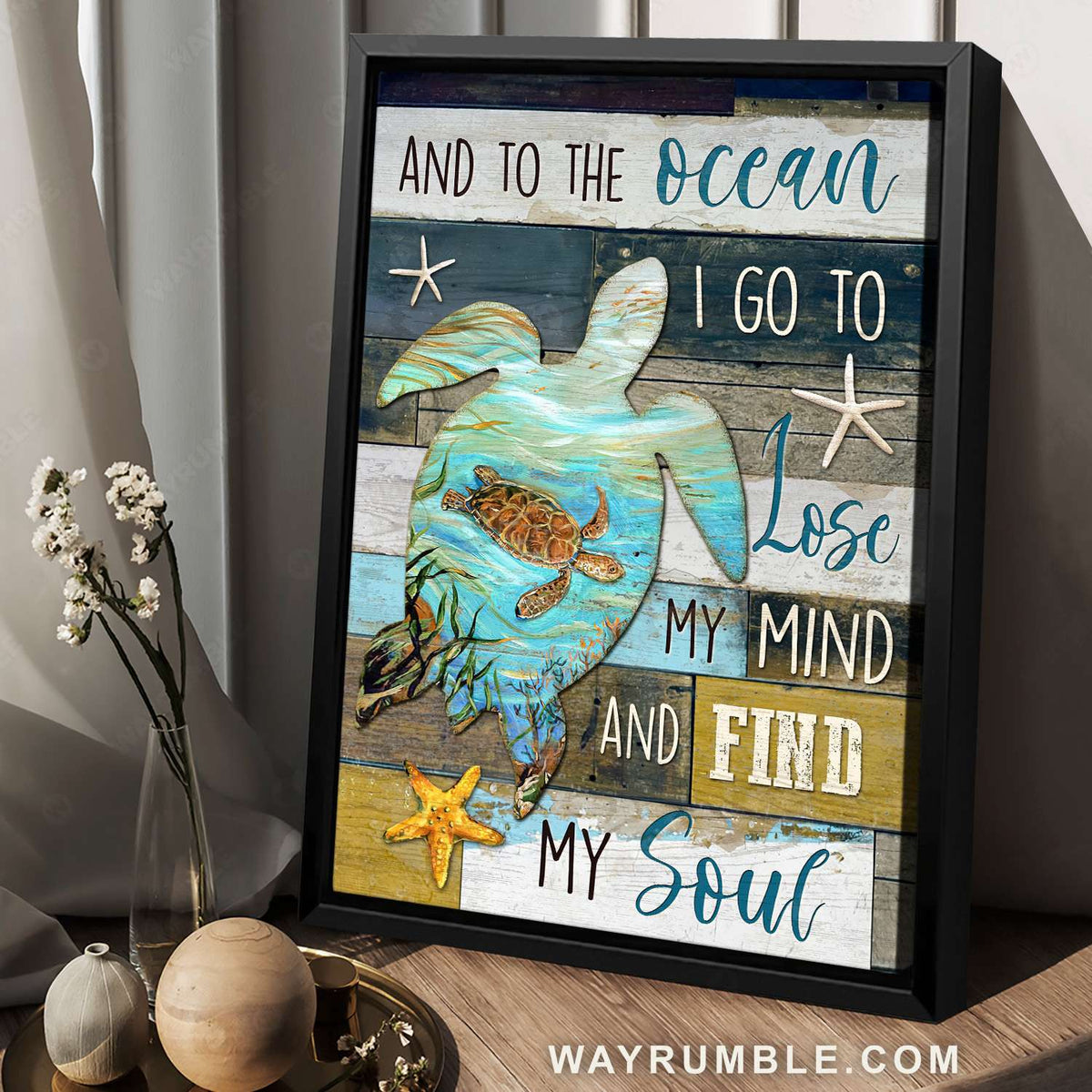 Sea turtle, Marine life, Sea star, To the ocean I lose my mind - Jesus Portrait Canvas Prints, Christian Wall Art