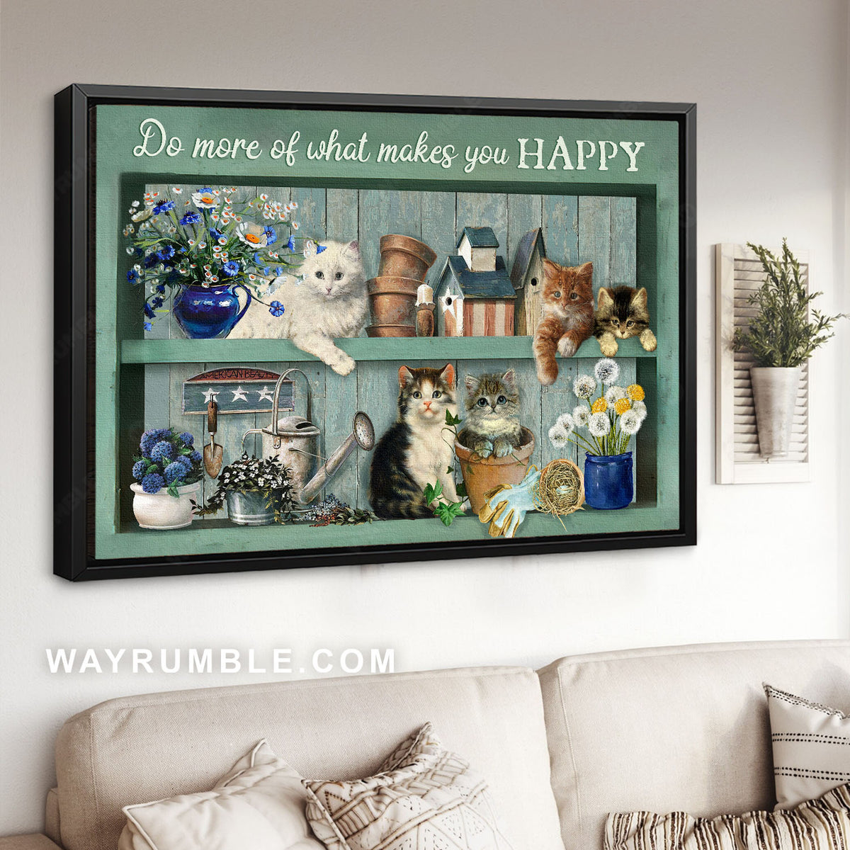 Cute kittens, Garden stuff, Wooden shelves, Do more of what makes you happy - Jesus Landscape Canvas Prints, Christian Wall Art