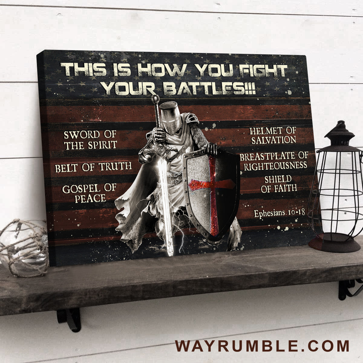 The warrior, This is how you fight your battle - Jesus Landscape Canvas Prints, Wall Art