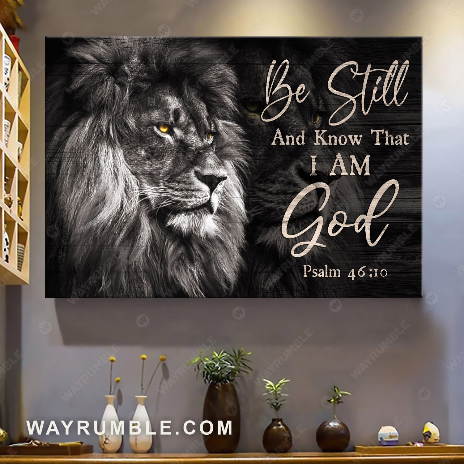 Lion of Judah, Black and white painting, The amazing lion spirit - Jesus Landscape Canvas Prints, Wall Art