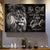 Lion of Judah, Black and white painting, The amazing lion spirit - Jesus Landscape Canvas Prints, Wall Art