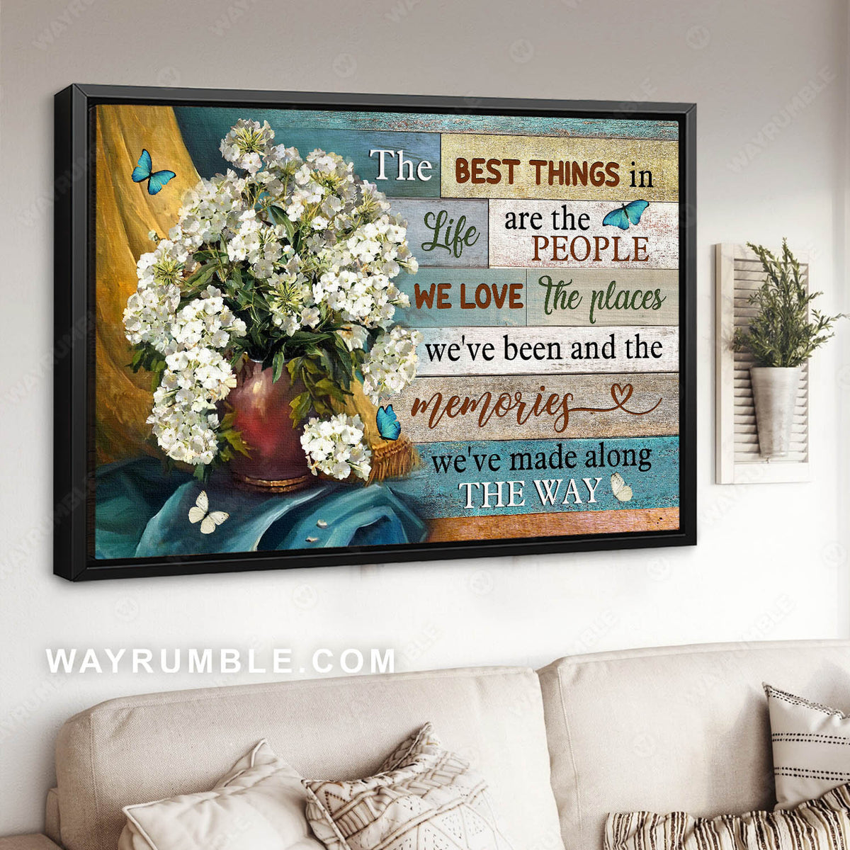 White flower vase, Still life painting, Vintage painting, The best things in life - Jesus Landscape Canvas Prints, Christian Wall Art