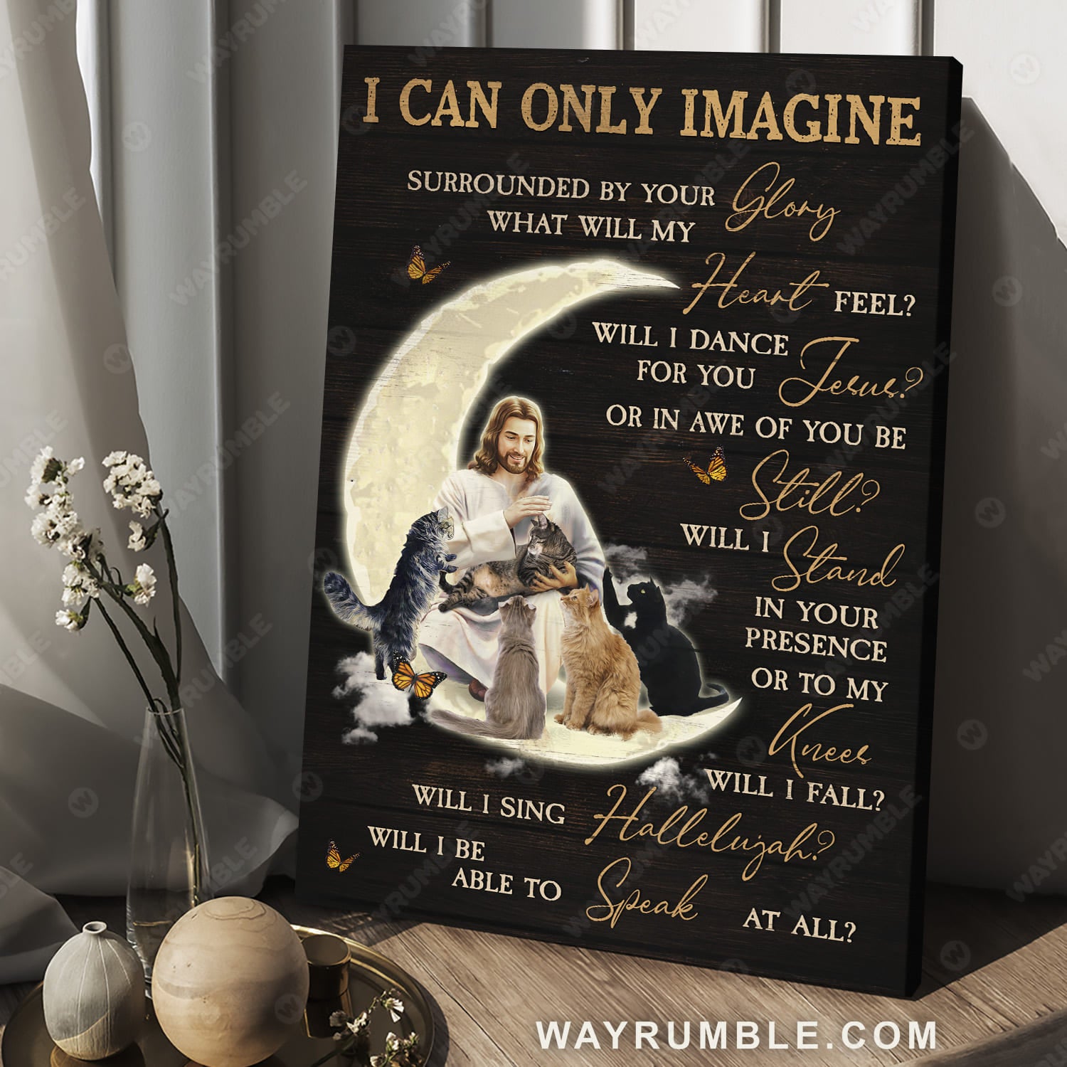 Jesus painting, Night sky, Jesus with cats, I can only imagine - Jesus Portrait Canvas Prints, Wall Art