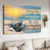 Sea turtle, Sunrise on the beach, Everyday is a new beginning - Jesus Landscape Canvas Prints, Christian Wall Art