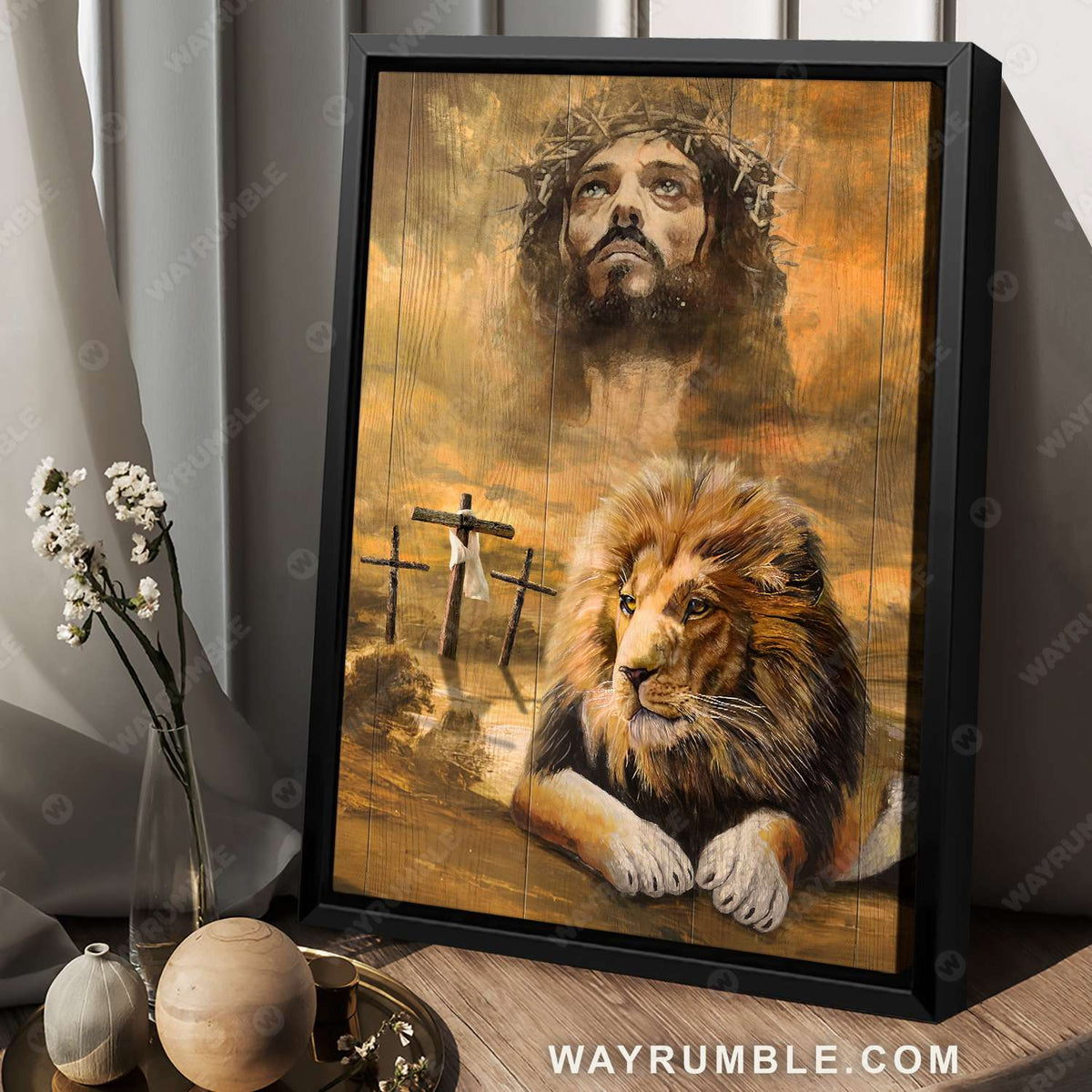 Jesus painting, Lion of Judah, The old rugged cross, A beautiful moment - Jesus Portrait Canvas Prints, Christian Wall Art