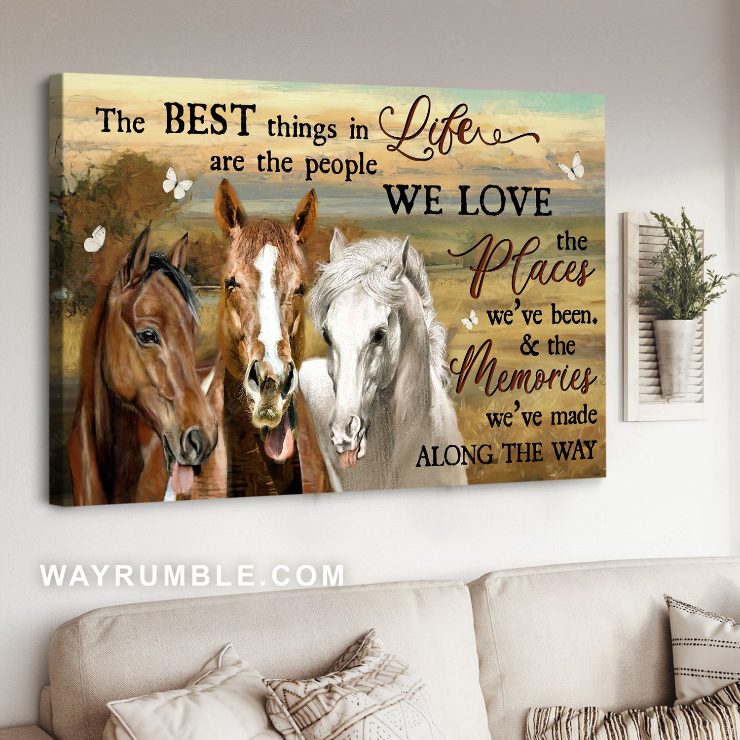Happy horses, Farm animal, Farm field, The best things in life - Jesus Landscape Canvas Prints, Christian Wall Art
