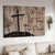 3 wooden crosses, Jesus cross, With God all things are possible - Jesus Landscape Canvas Prints, Christian Wall Art