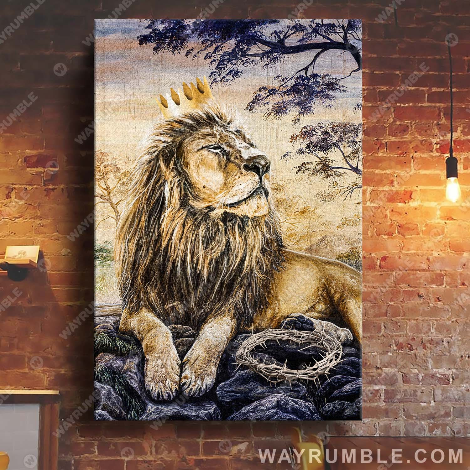 Lion of Judah, The King of Kings, Peaceful time - Jesus Portrait Canvas Prints, Wall Art