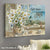 White daisy drawing, Snail shell, Blue beach, Autumn painting, Just have faith - Jesus Landscape Canvas Prints, Wall Art
