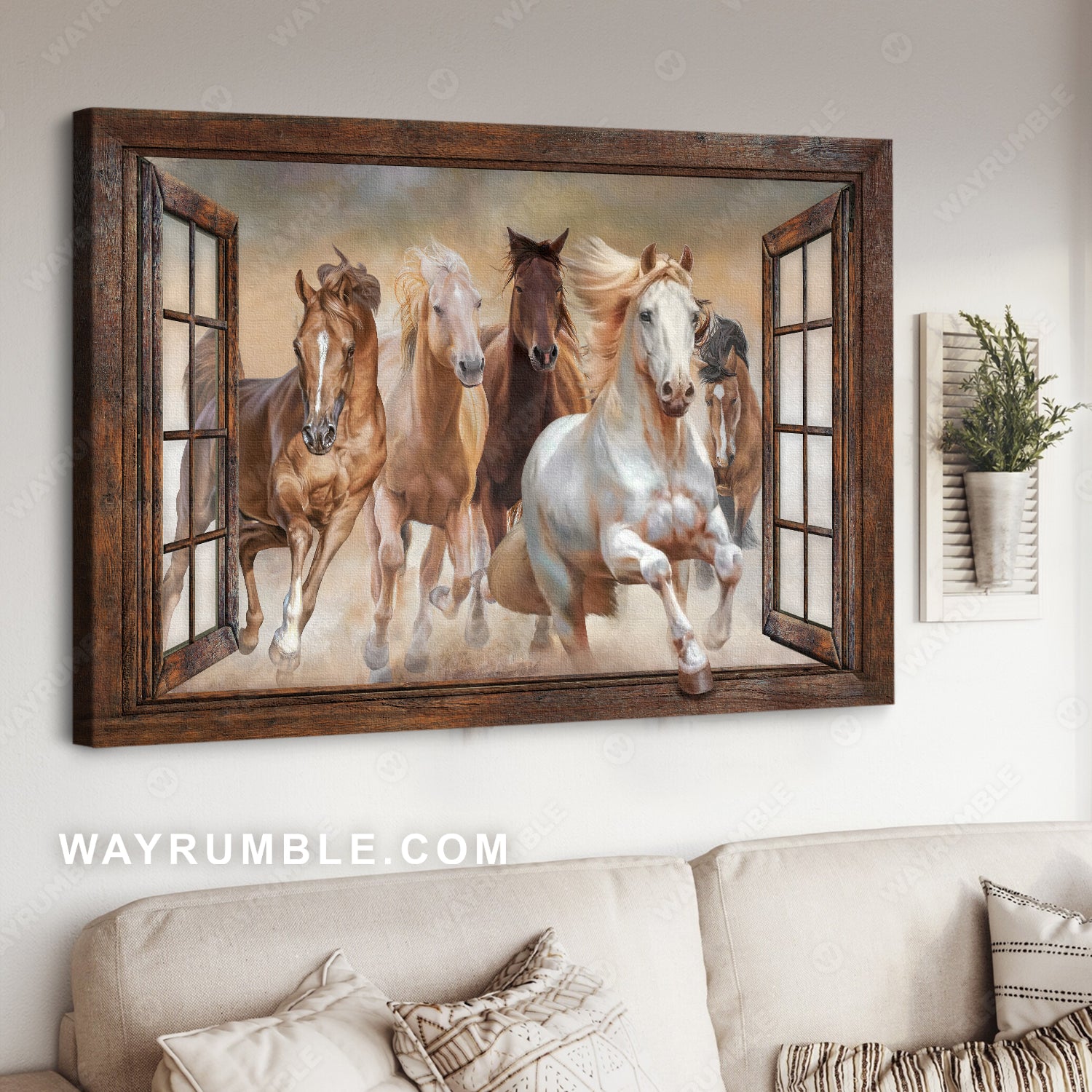 Horse artwork, Stunning painting, Running horse, Gift for horse lover - Jesus Landscape Canvas Prints, Home Decor Wall Art
