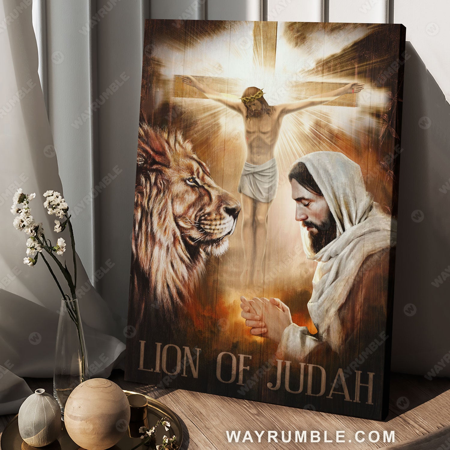 Jesus painting, Lion of Judah, Heaven's light, The death of Jesus - Jesus Portrait Canvas Prints, Christian Wall Art