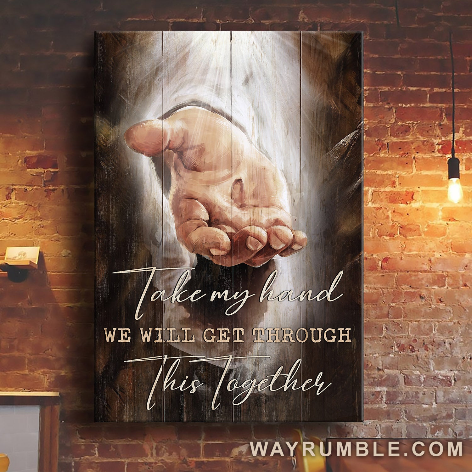 The hand of God, Take my hand - Jesus painting Portrait Canvas Prints, Wall Art