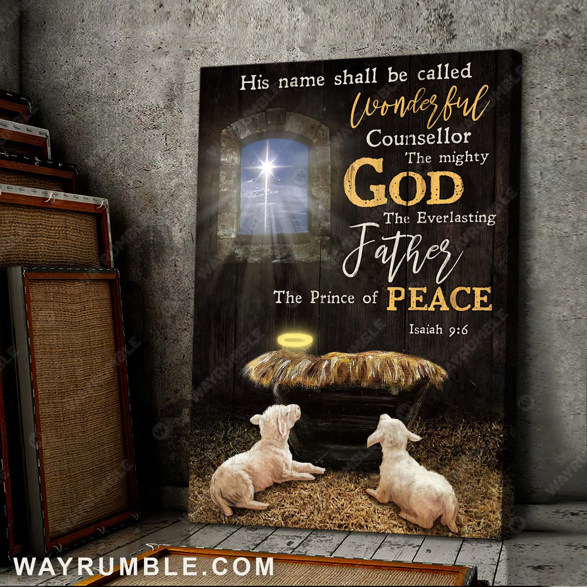 Lambs of God, The birth of Jesus, His name shall be called, The prince of peace - Jesus Portrait Canvas Prints, Wall Art