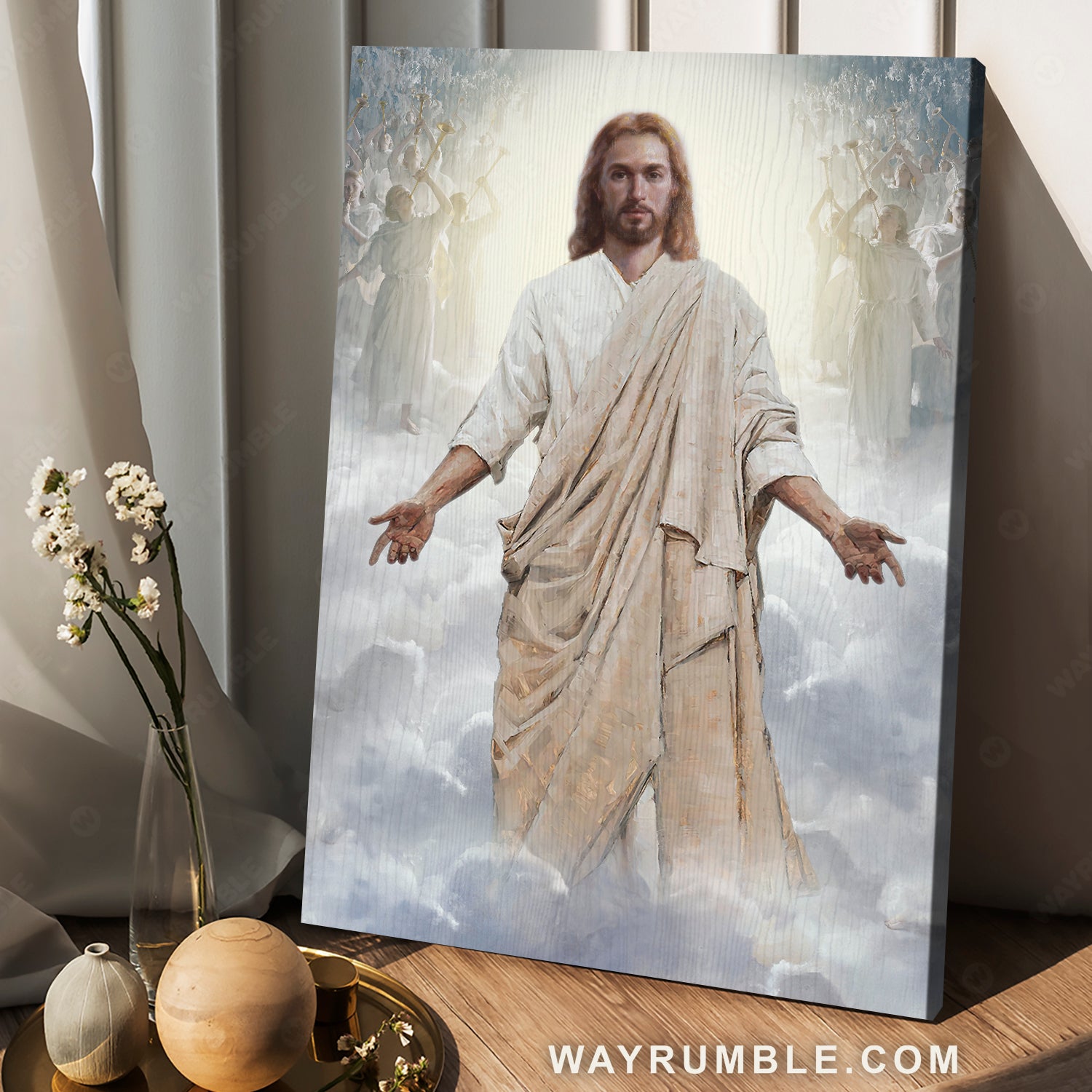 Jesus painting, Heaven, Into the arms of Jesus Christ - Jesus Portrait Canvas Prints, Christian Wall Art
