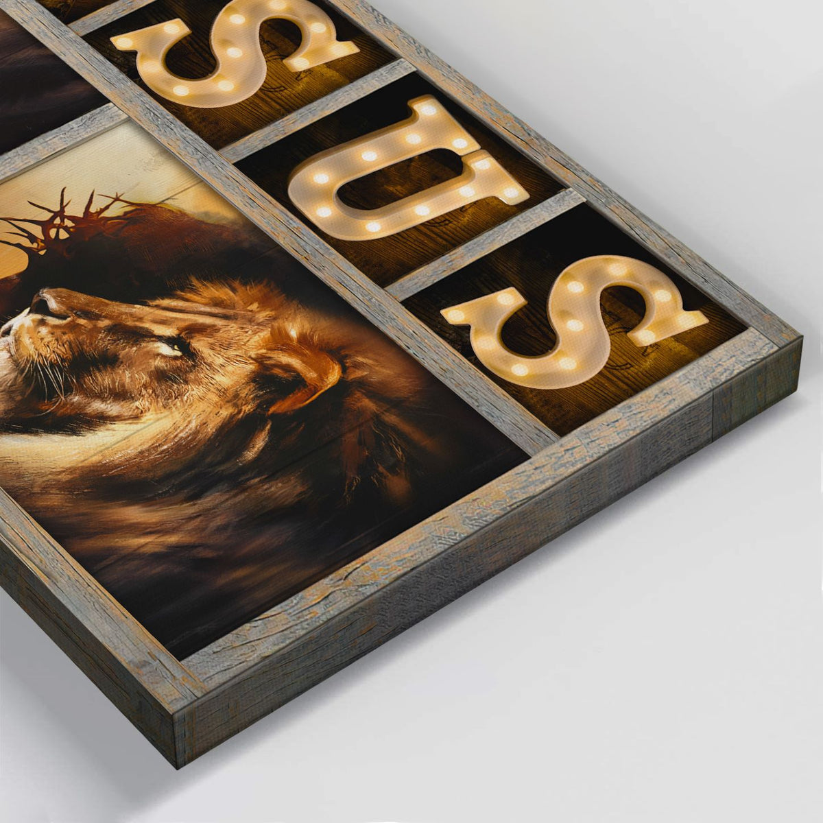 Jesus Lord, The Lion of Judah, Cross symbol, Jesus on the cross - Jesus Landscape Canvas Prints, Christian Wall Art