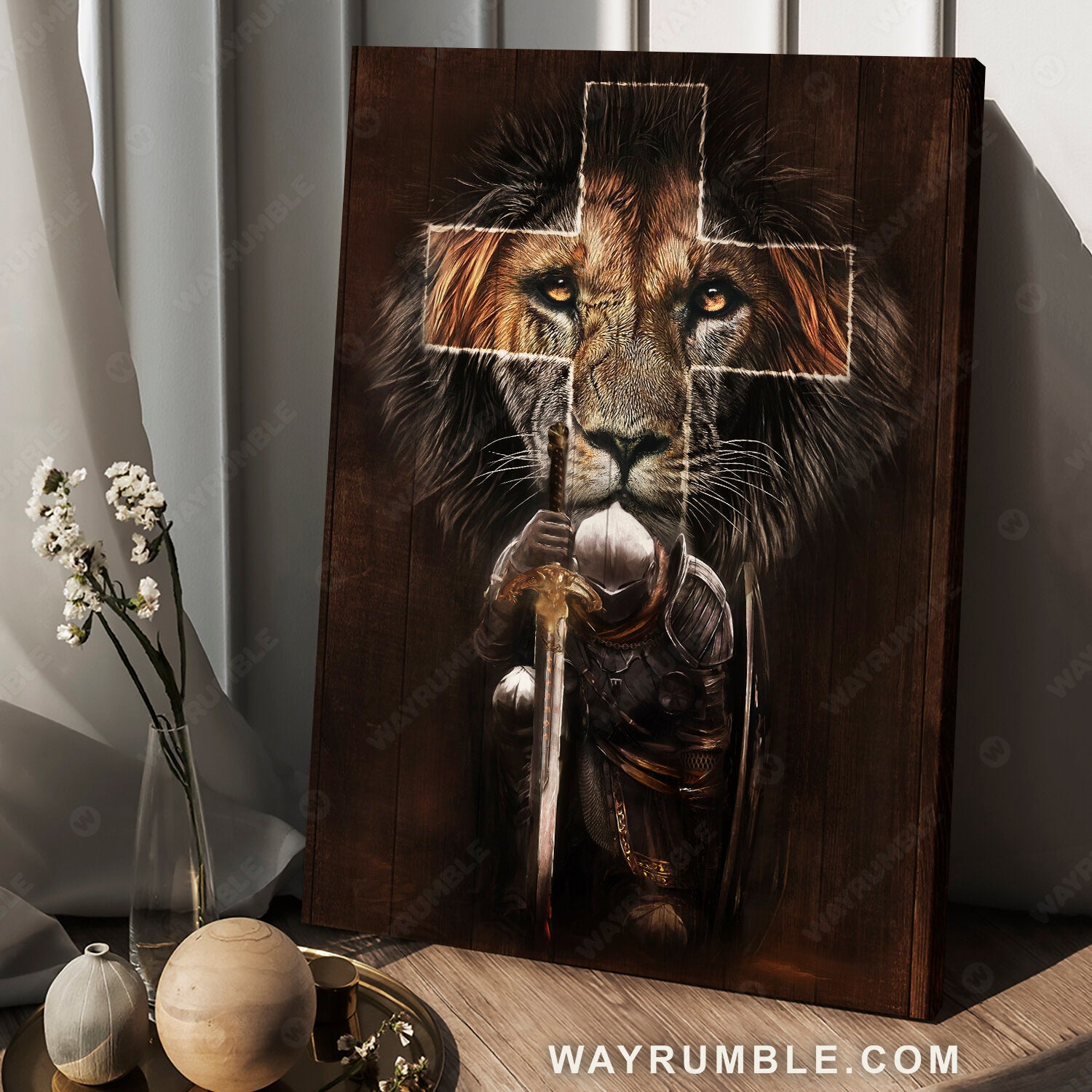 Jesus symbol, Warrior drawing, Black lion, Beautiful cross painting - Jesus Portrait Canvas Prints, Christian Wall Art