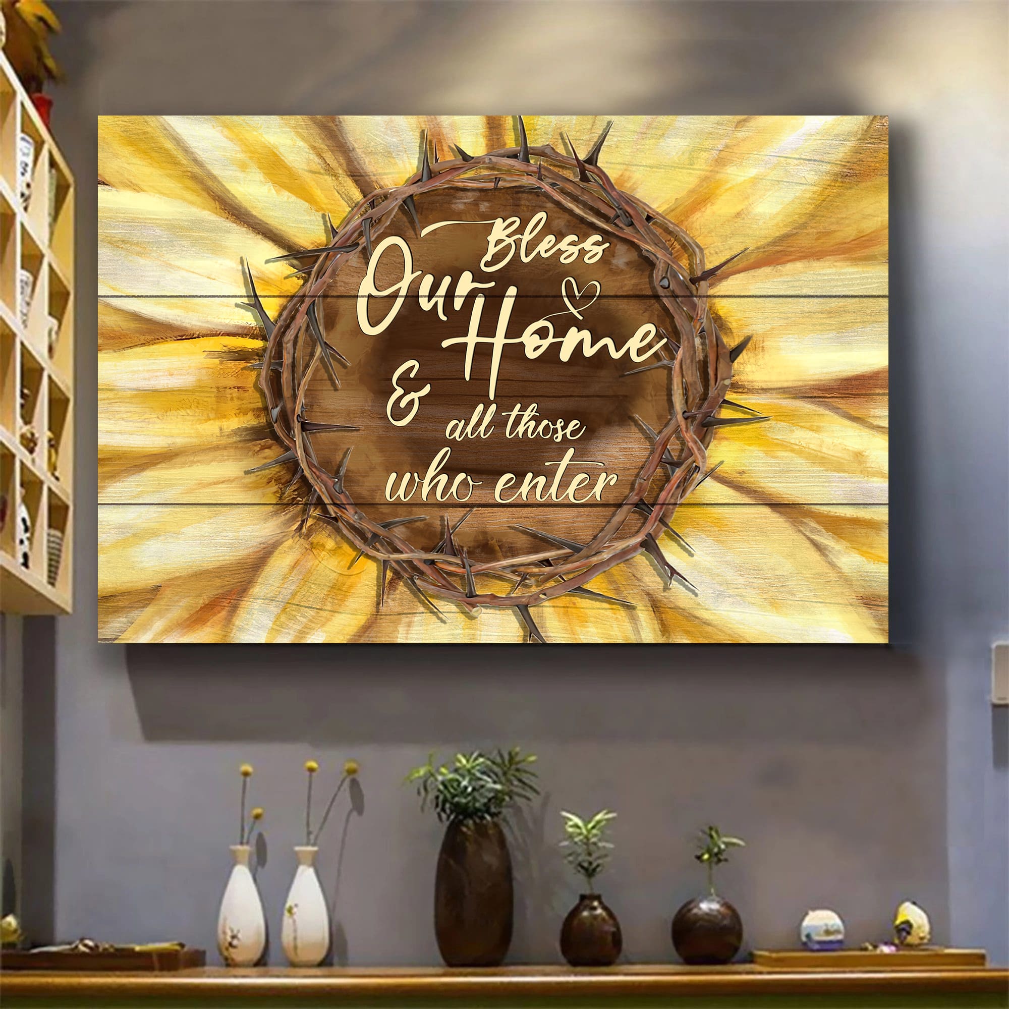 Sunflower, God says you are - Jesus Landscape Canvas Prints, Wall Art