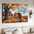 Watercolor horses, Autumn forest, God blessed the broken road - Jesus Landscape Canvas Prints, Home Decor Wall Art
