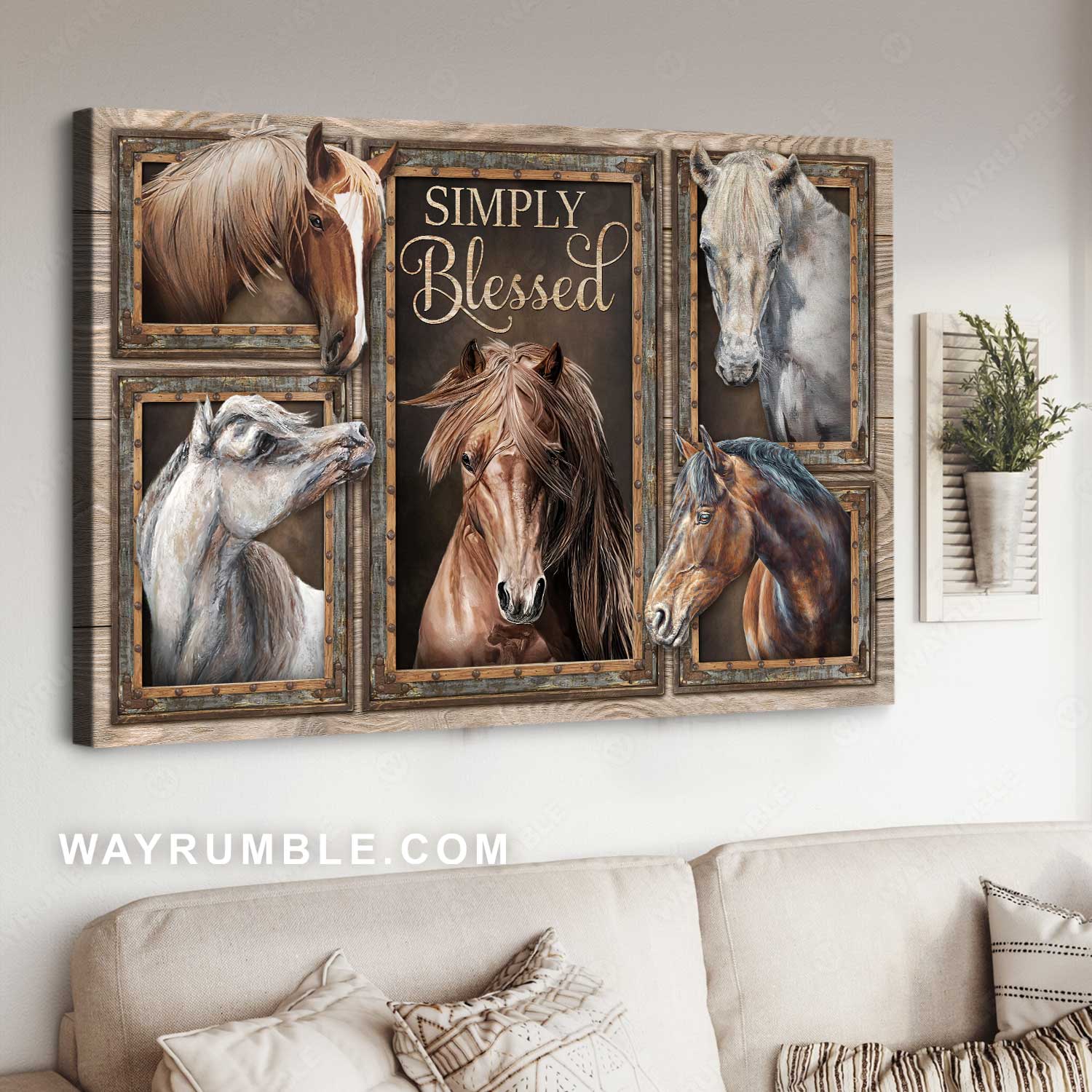 Amazing painting, Quarter horse, Watercolor horse, Simply blessed - Jesus Landscape Canvas Prints, Home Decor Wall Art