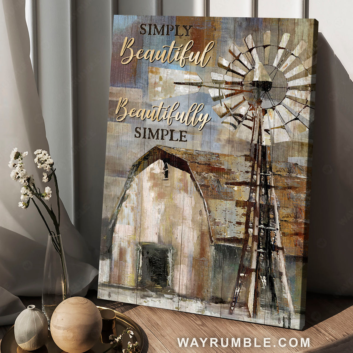Old windmill, Storage house, Farm life, Simply beautiful - Jesus Portrait Canvas Prints, Christian Wall Art