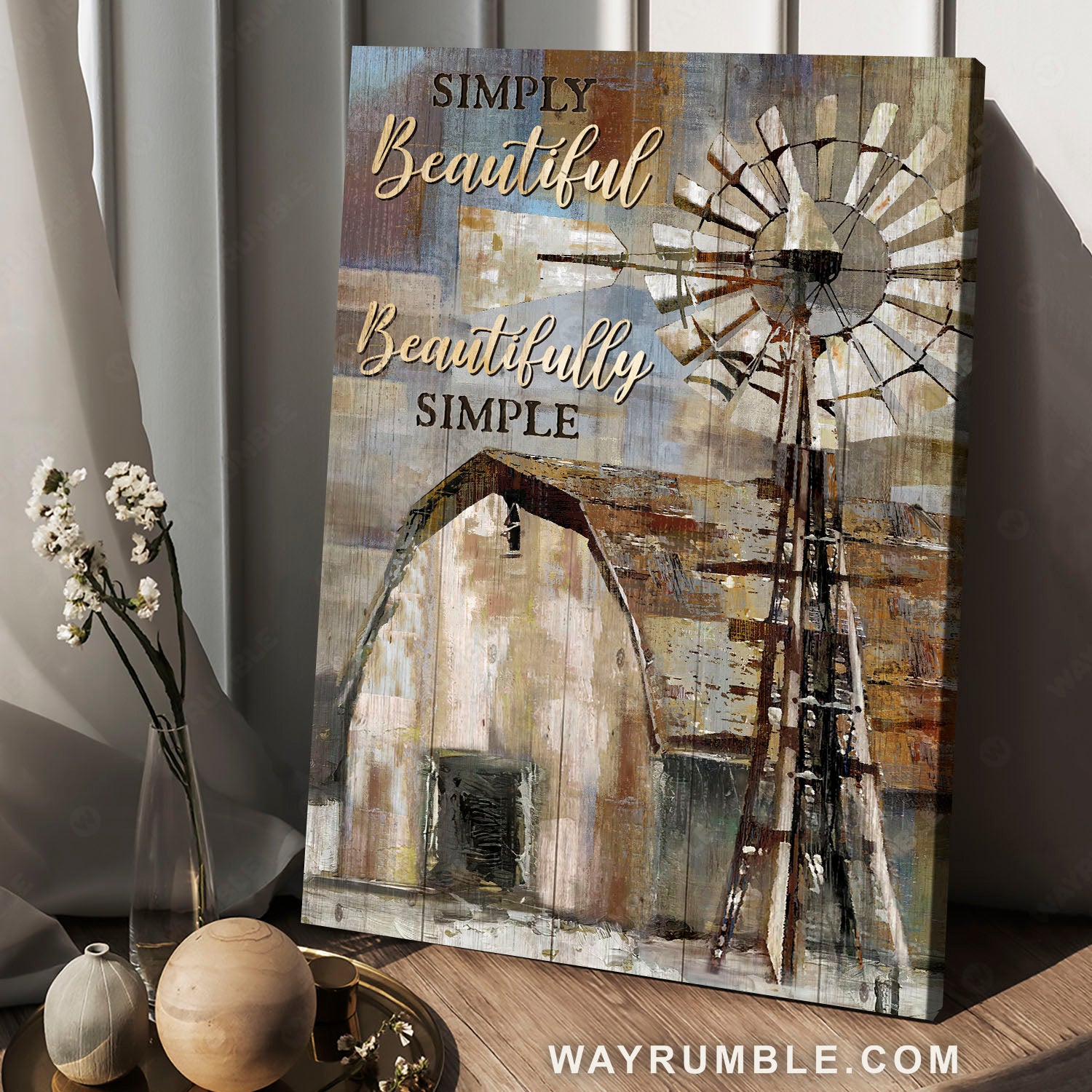 Old windmill, Storage house, Farm life, Simply beautiful - Jesus Portrait Canvas Prints, Christian Wall Art