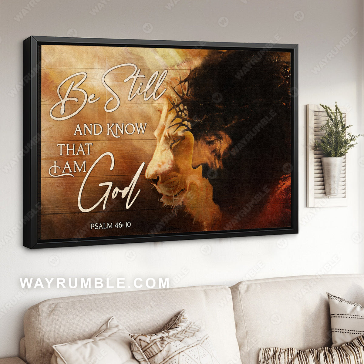 The face of Jesus, Lion king, Cross, Be still and know that I am God - Jesus Landscape Canvas Prints, Christian Wall Art
