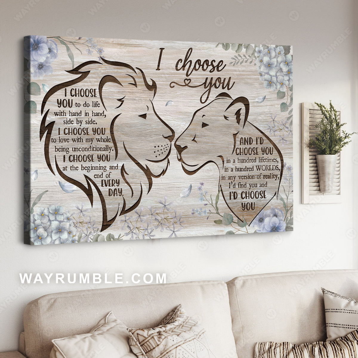 Wooden lion, Animal drawing, I choose you - Jesus Landscape Canvas Prints, Home Decor Wall Art