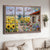 Sunflower garden, Purple flowers, Summer day, Just have faith - Jesus Landscape Canvas Prints, Christian Wall Art