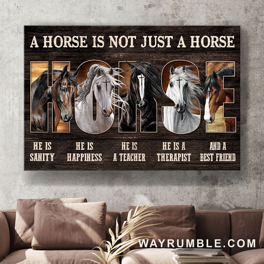 Horse painting, Wooden background, A horse is not just a horse - Jesus Landscape Canvas Prints, Christian Wall Art