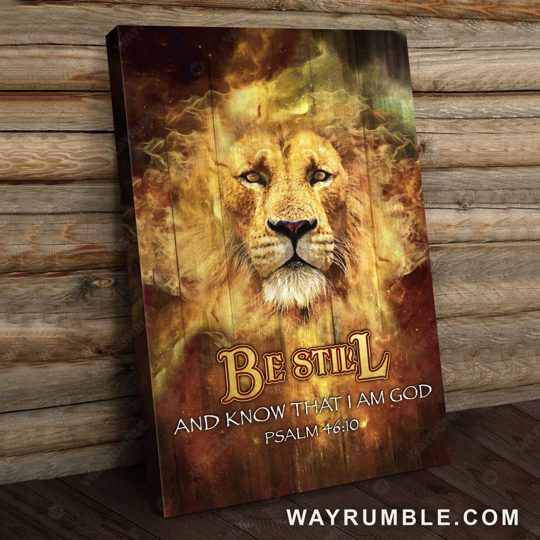 Lion of Judah, Lion painting, Be still and know that I am God - Jesus Portrait Canvas Prints, Christian Wall Art