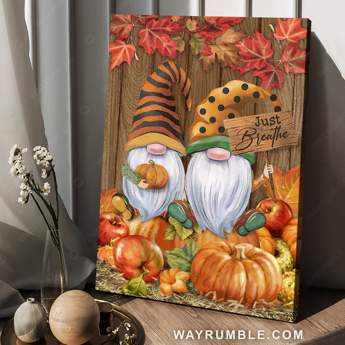 David Gnome, Halloween vibe, Pretty pumpkin, Just breathe - Jesus Portrait Canvas Prints, Home Decor Wall Art