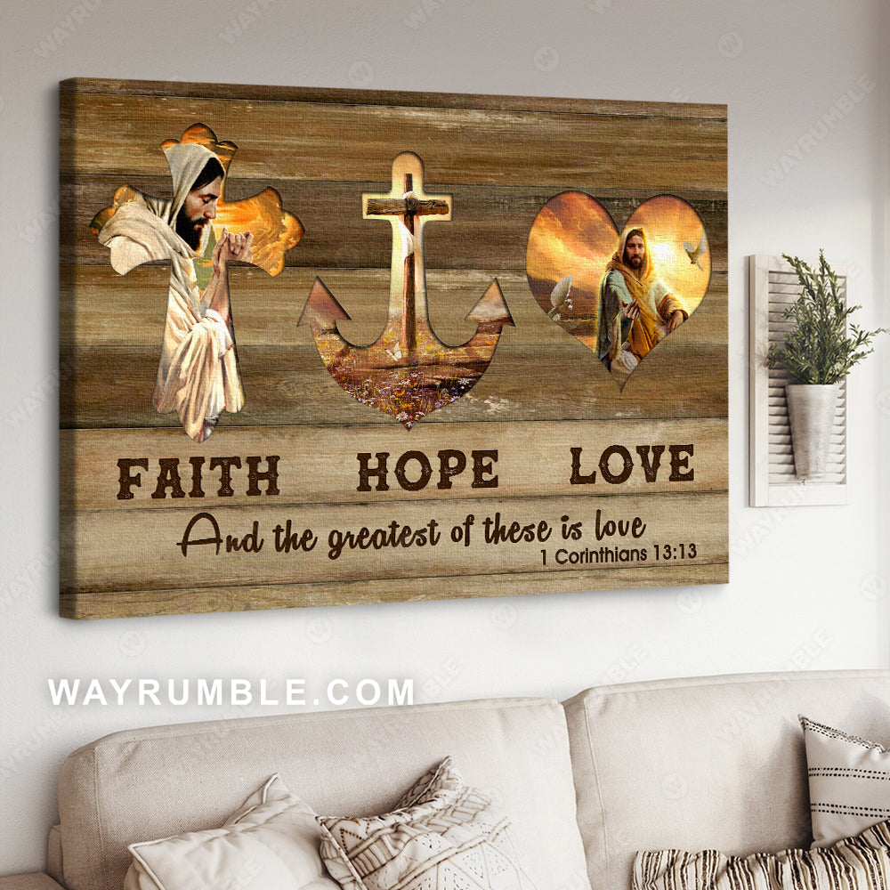 JESUS is my anchor Wall Decor 11x14 stretch canvas with frame