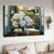 Watercolor hydrangea flower, Green meadow land, Just breathe - Jesus Landscape Canvas Prints, Christian Wall Art