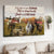Running horses, Green farm, Wooden fence, Autumn, Every day is a new beginning - Jesus Landscape Canvas Prints, Christian Wall Art
