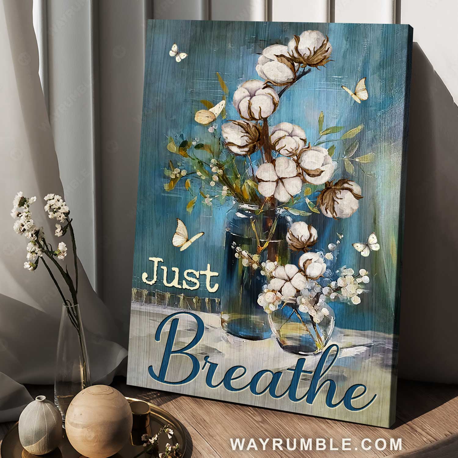 Pretty cotton flower, Beautiful flower, Vintage drawing, Just breathe - Jesus Portrait Canvas Prints, Home Decor Wall Art