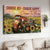 Sunflower field, Farm truck, Sunrise sky, Choose joy choose happy - Jesus Landscape Canvas Prints, Christian Wall Art