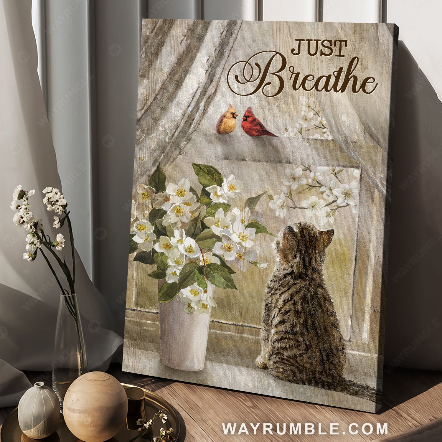 Porcelain flower, Lovely cat, Cardinal drawing, Just breathe - Jesus Portrait Canvas Prints, Home Decor Wall Art