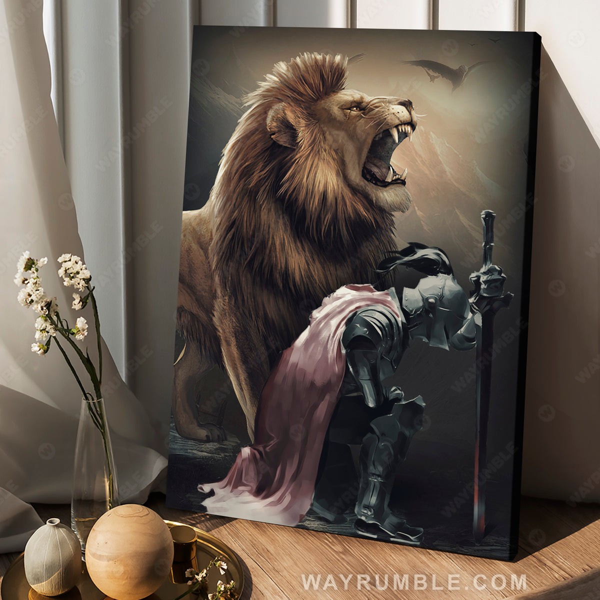 Lion of Judah, The knight of God, Amazing warrior - Jesus Portrait Canvas Prints, Christian Wall Art