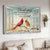 Cardinals drawing, White blossom, Window frame, Do not worry about tomorrow - Jesus Landscape Canvas Prints, Christian Wall Art