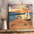 Footprints on sand, On the beach, Sunset painting, God will carry you - Jesus Square Canvas Prints, Christian Wall Art