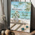 Gerbera daisy, Sea turtles, Sandy beach, Every day is a new beginning - Jesus Portrait Canvas Prints, Christian Wall Art
