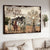 Running horses, Stormy sky, Antique house, God says you are unique - Jesus Landscape Canvas Prints, Christian Wall Art