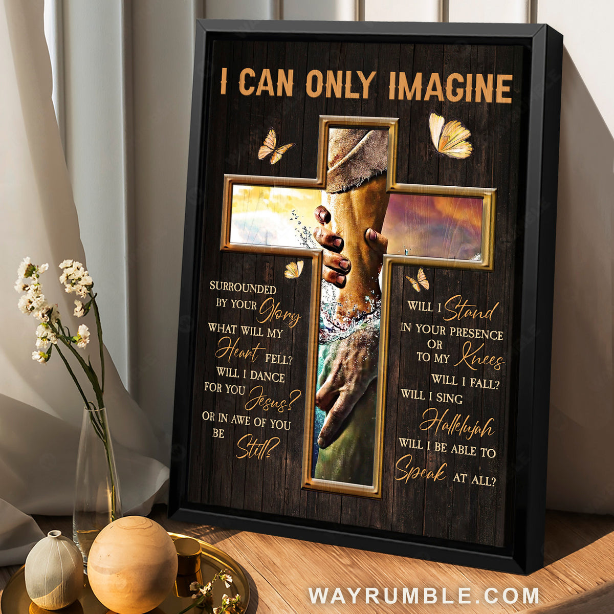 Jesus save my life, Beautiful cross, Yellow butterfly, I can only imagine - Jesus Portrait Canvas Prints, Home Decor Wall Art