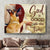 Jesus painting, Take my hand, German shepherd dog, God is good all the time - Jesus Landscape Canvas Prints, Wall Art